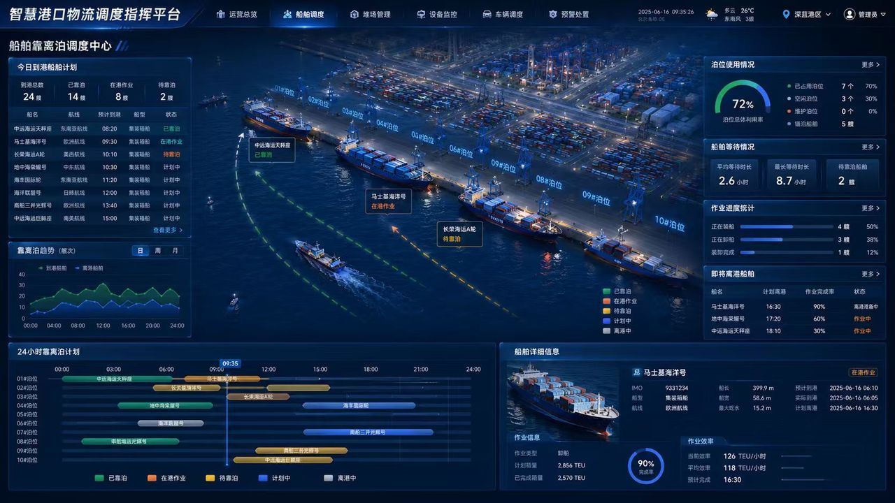 物流调度可视化大屏项目图
