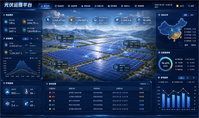 能源监管与光伏运维数据可视化大屏真实案例缩略图